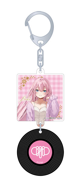 初音ミクシリーズ レコード風キーホルダー レジャフェス D 巡音ルカ[ムービック]《１０月予約》