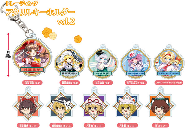 東方Project トレーディングアクリルキーホルダー vol.2　10個入りBOX[ティー・シー・ピー]《１０月予約》