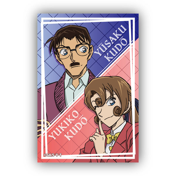 名探偵コナン スクエア型缶バッジVol.4 工藤優作＆工藤有希子[ゼロジーアクト]