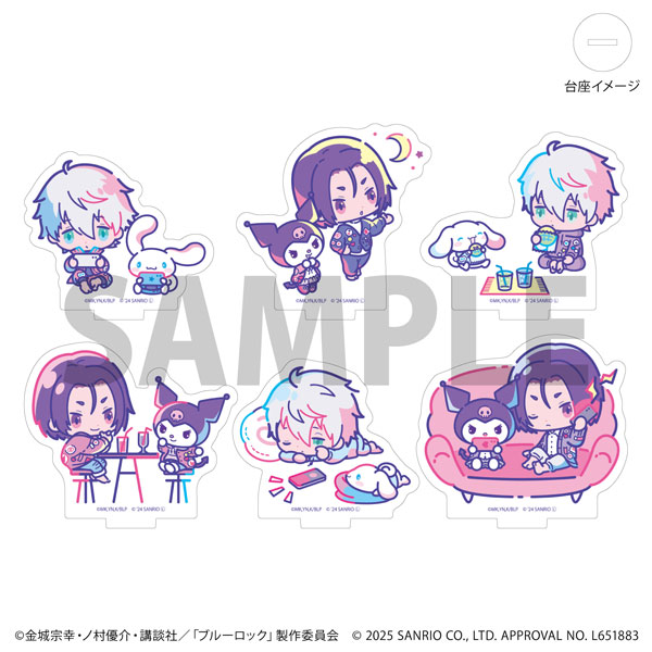 アクリルぷちスタンド「TVアニメ『ブルーロック』×サンリオキャラクターズ」03/コラボイラスト 6個入りBOX[A3]