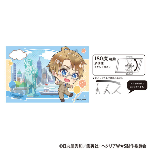 ヘタリア World☆Stars アート缶バッジ アメリカ ちまにわ
