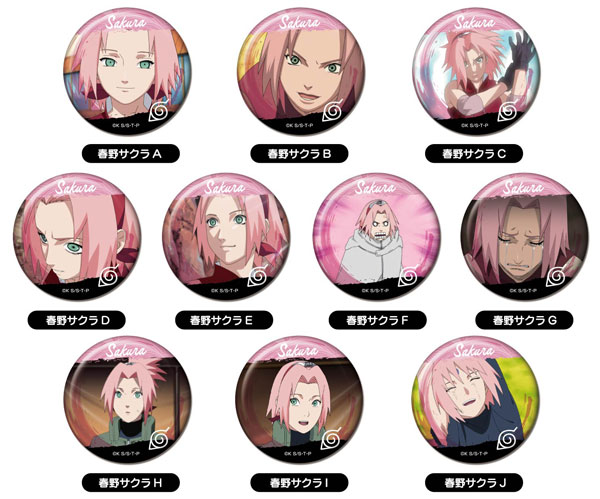 NARUTO × GIGO 和スーツ 春野サクラ　缶バッジ　10個セット NARUTO × GIGO 和スーツ【 春野サクラ 】缶バッジ 6点セット