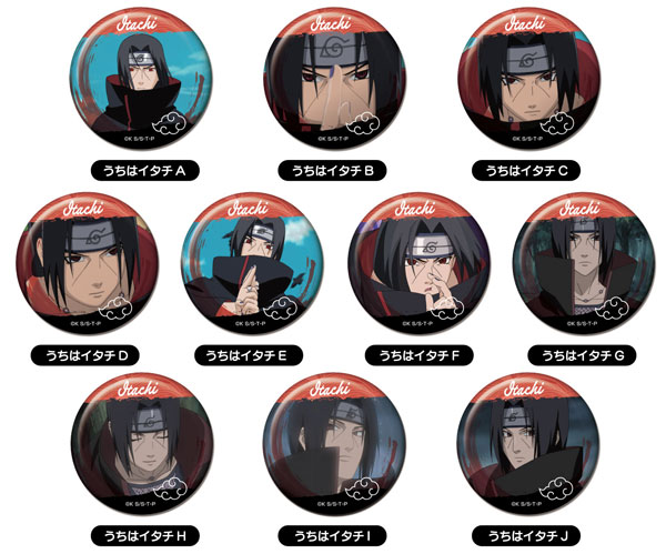 NARUTO-ナルト- 疾風伝 メモリーCANバッジ うちはイタチBOX 10個