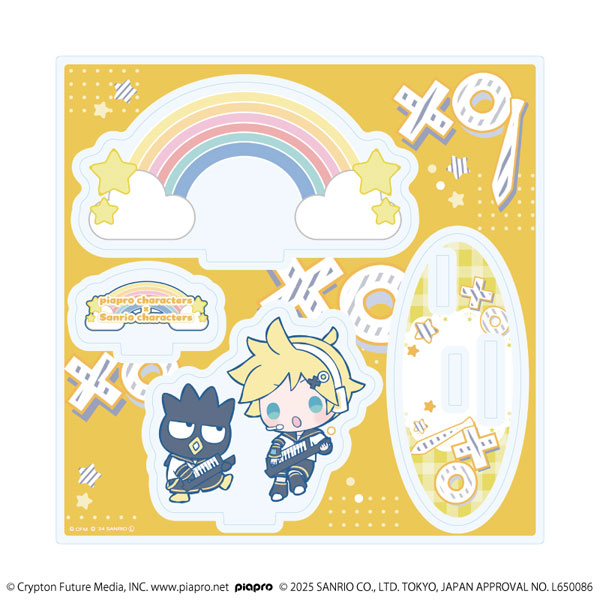 M　鏡音レン と バッドばつ丸　寄り添い　トラックジャケット　ピアプロ×サンリオ ピアプロ 鏡音レン サンリオ バットばつ丸 コラボ Tシャツ M