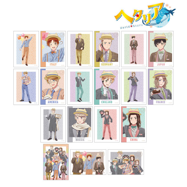 アニメ「ヘタリア World★Stars」 描き下ろし 遊園地ver.トレーディングブロマイド 19個入りBOX[アルマビアンカ]《在庫切れ》