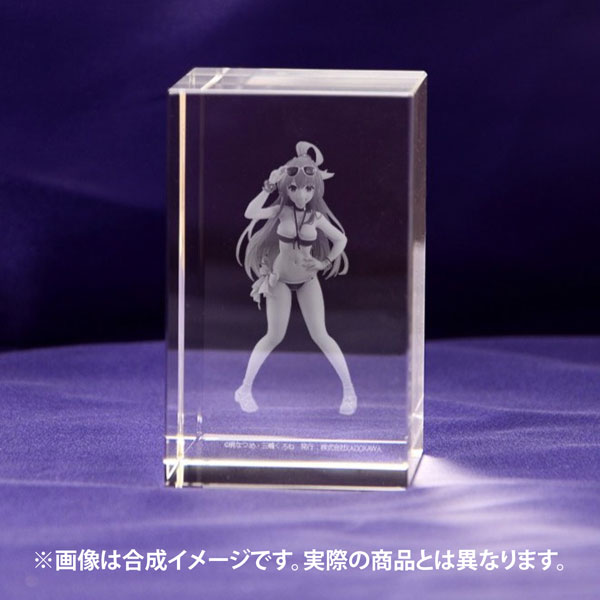 KDcolle5周年記念 『この素晴らしい世界に祝福を！』 アクア 原作版 水着ver. 3Dクリスタル[KADOKAWA]《発売済・在庫品》
