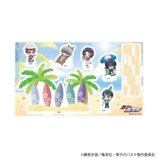 プレミアム アクリルジオラマプレート「黒子のバスケ」09/洛山＆霧崎第一 アロハver.(ミニキャライラスト)[A3]《在庫切れ》