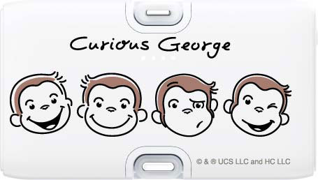 おさるのジョージ Lightning/Type-Cコネクタ付き リチウムイオン充電器 4000mAh フェイス[グルマンディーズ]《在庫切れ》