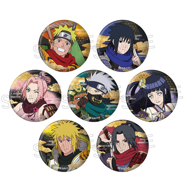NARUTO　缶バッジ　うずまきナルト　絵巻　絆　黒 NARUTO-ナルト- 疾風伝_缶バッジ/うずまきナルト 玉座ver