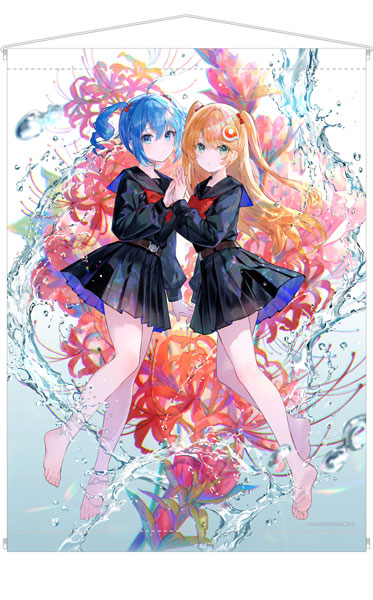 あみこちゃん タペストリー 花ざかりのあみこシリーズ 彼岸花 イラスト