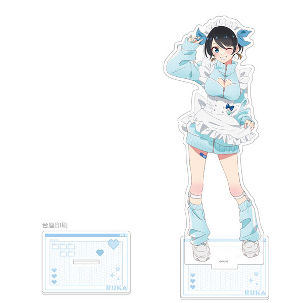 [彼女、お借りします]描き下ろし特大アクリルスタンド(更科瑠夏/ジャージメイド)[カーテン魂]《発売済・在庫品》