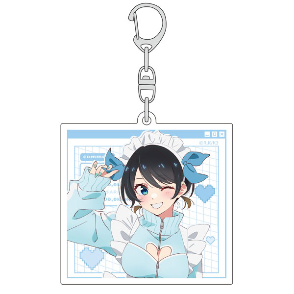 [彼女、お借りします]描き下ろしアクリルキーホルダー(更科瑠夏/ジャージメイド)[カーテン魂]《発売済・在庫品》