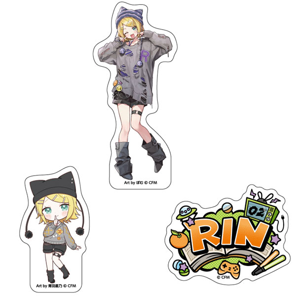 初音ミク ステッカー3枚セット akiba culture fashion 鏡音リン[キャラバン]《１１月予約》