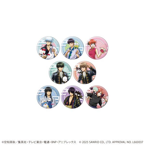 缶バッジ「銀魂×サンリオキャラクターズ」 01/コラボイラスト 8個入り