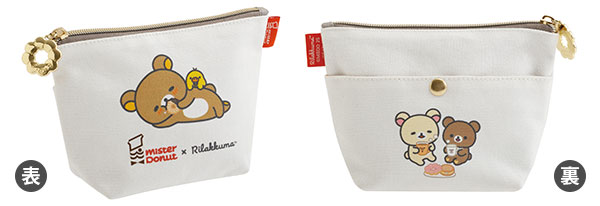 CA73401 リラックマ×ミスタードーナツ ポーチ[サンエックス]《発売済・在庫品》
