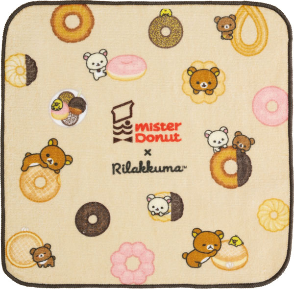 CM54302 リラックマ×ミスタードーナツ ミニタオル[サンエックス]《発売済・在庫品》