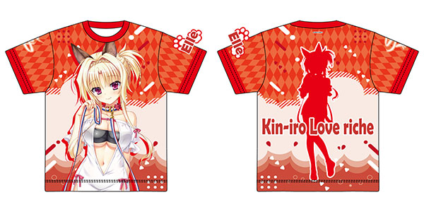 金色ラブリッチェ 描き下ろし フルグラフィックTシャツ エロイナ・ディ・カバリェロ・イスタ わんこver.[みどびよ！]《発売済・在庫品》