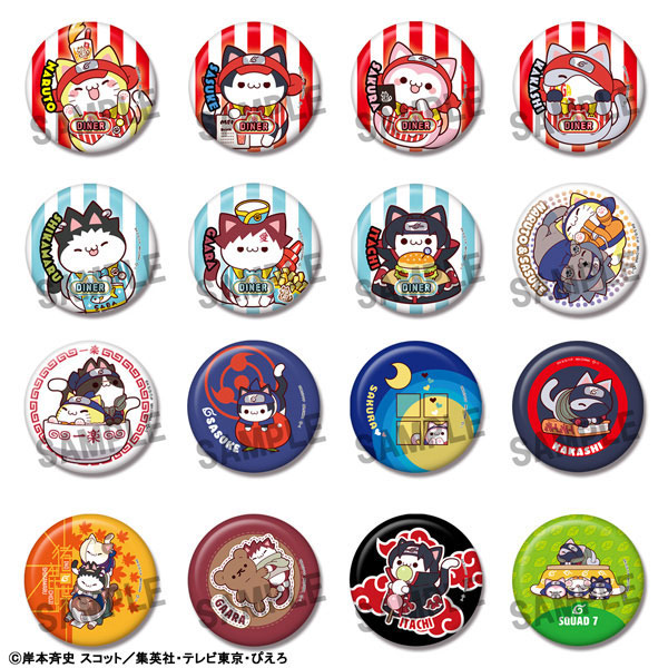 MEGA CAT PROJECT NARUTO-ナルト- ニャルト！ 缶バッジコレクション 16個入りBOX（再販）[メガハウス]《１２月予約》