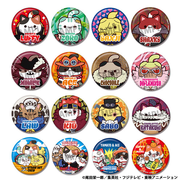 MEGA CAT PROJECT ワンピース ニャンピースニャーン！ 缶バッジコレクション 16個入りBOX（再販）[メガハウス]《１２月予約》