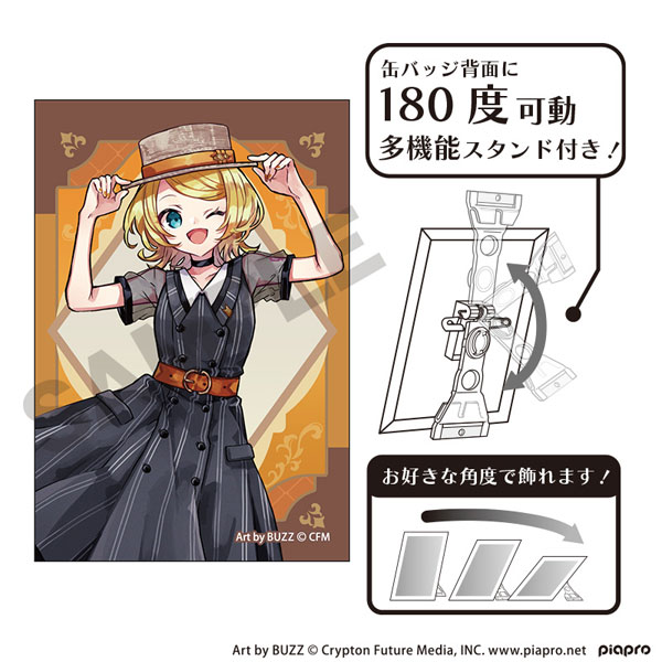 初音ミク アート缶バッジ 鏡音リン レトロ☆神戸2025[クラックス