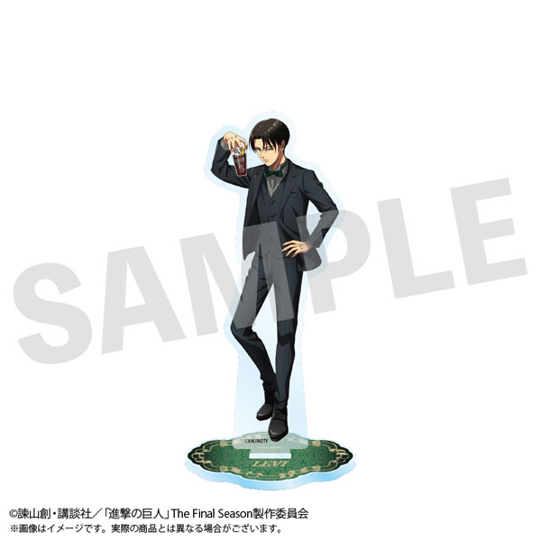 進撃の巨人 ジャケット柄 アクリルスタンド リヴァイ TVアニメ『進撃の巨人』 - リヴァイ パーツ付きBIGアクリルスタンド