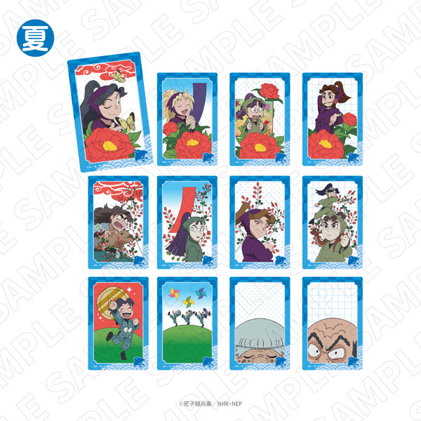 忍たま乱太郎 トレーディング花札柄クリアカード 〈夏〉 12個入りセット