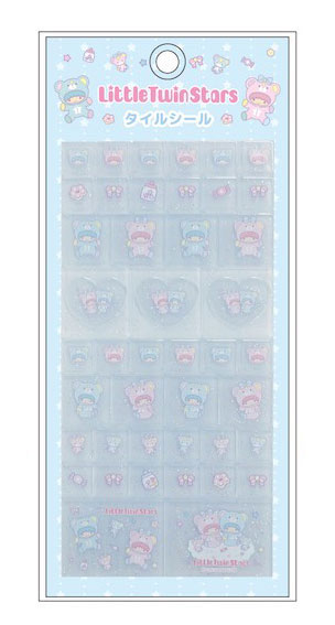 リトルツインスターズ タイルシール パフポフ（再販）[ティー・シー・ピー]《０５月予約》