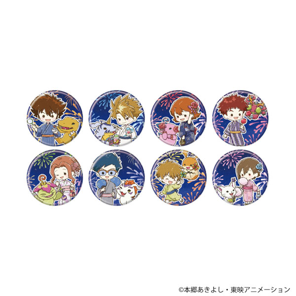 缶バッジ「デジモンアドベンチャー」08/浴衣ver. グラフアートイラスト 8個入りBOX