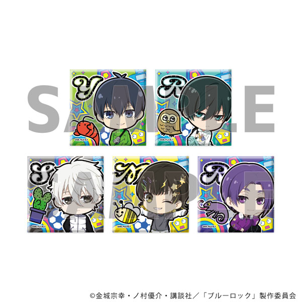 スクエア缶バッジ「TVアニメ『ブルーロック』」01/デコラver. ミニキャライラスト 5個入りBOX[A3]《１１月予約》