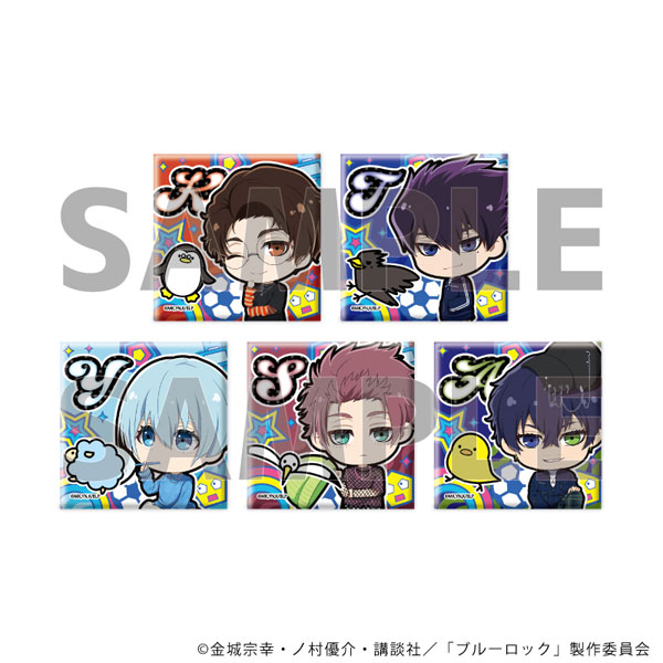 スクエア缶バッジ「TVアニメ『ブルーロック』」02/デコラver. ミニキャライラスト 5個入りBOX[A3]《１１月予約》