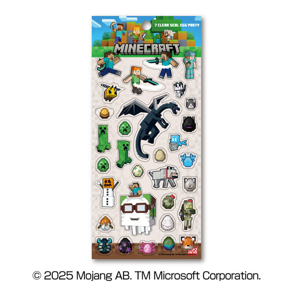 MINECRAFT マインクラフト クリアシール (7)EGG PARTY[エンスカイ]《１０月予約》