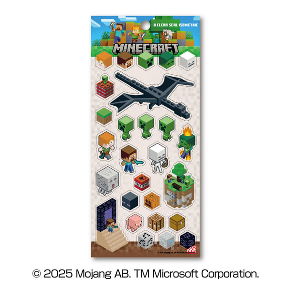 MINECRAFT マインクラフト クリアシール (8)ISOMETRIC[エンスカイ]《１０月予約》