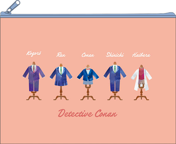 名探偵コナン フラットポーチ 衣装モチーフ[ムービック]《発売済・在庫品》