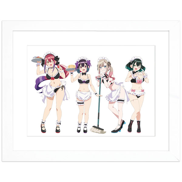 ばっどがーる 描き下ろしキャラファイングラフ(メイド水着) A4[カーテン魂]《０１月予約》