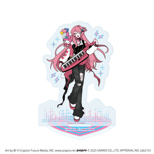 アクリルスタンド「ピアプロキャラクターズ×サンリオキャラクターズ」04/巡音ルカ×マイメロディ(コラボイラスト)[A3]《１１月予約》