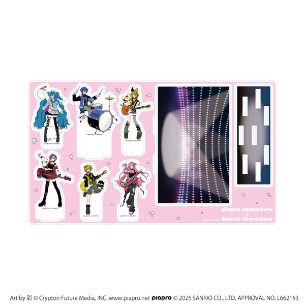 プレミアム アクリルジオラマプレート「ピアプロキャラクターズ×サンリオキャラクターズ」01/集合デザイン(コラボイラスト)[A3]《１１月予約》