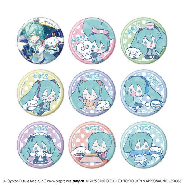 ホログラム缶バッジ(57mm)「初音ミク×シナモロール」01/コラボイラスト