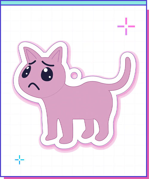 NEEDY GIRL OVERDOSE ぴえん猫が立体でラバーなキーホルダーな件[WHY SO SERIOUS？]《０１月予約》