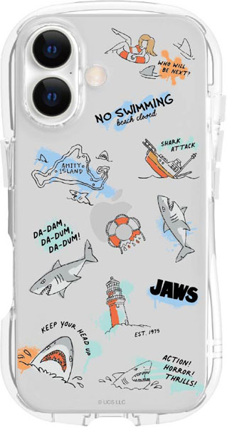 JAWS iPhone17対応 クリスタルクリアケース 総柄[グルマンディーズ]《在庫切れ》