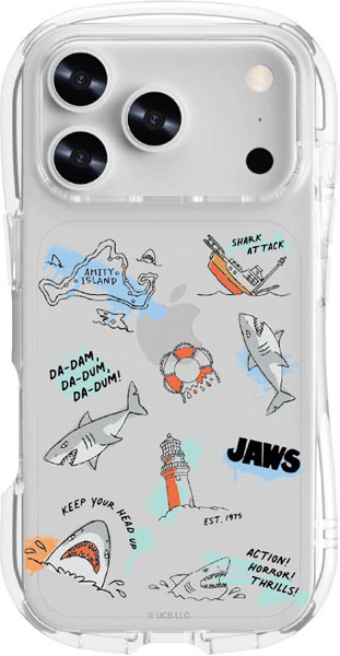 JAWS iPhone17Pro対応 クリスタルクリアケース 総柄[グルマンディーズ]《在庫切れ》