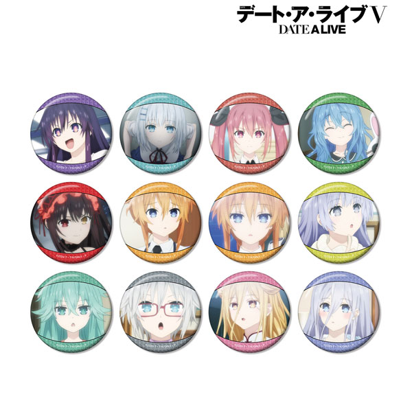 アニメ「デート・ア・ライブV」 トレーディング場面写グリッター缶バッジ 12個入りBOX