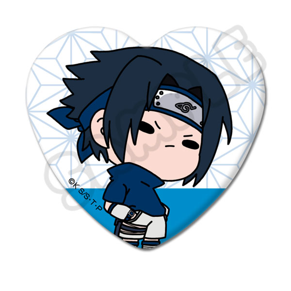 BORUTO ボルト サンリオ Sanrio ハート缶バッジ うちはサスケ TVアニメ『NARUTO-ナルト-』ハート型缶バッジ MB(うちはサスケ