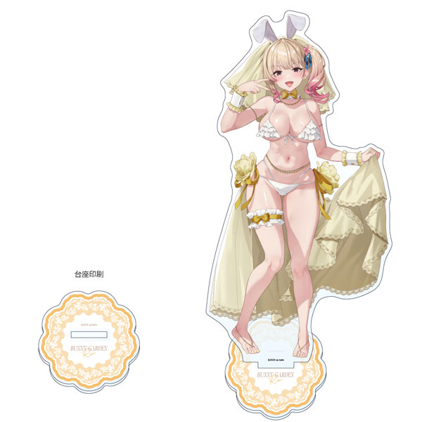 [バニーガーデン]描き下ろし特大アクリルスタンド(凜/バニーウエディング水着)[カーテン魂]《０２月予約》