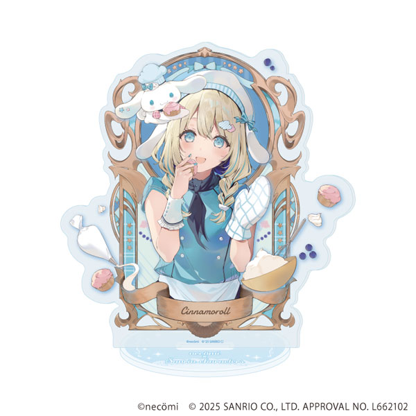 アクリルスタンド「necomi×サンリオキャラクターズ」02/シナモロール(コラボイラスト)[A3]《１１月予約》