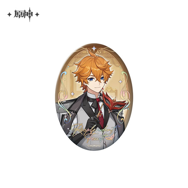 原神 カメオ風反射缶バッジ タルタリヤ[miHoYo]《12月仮予約》