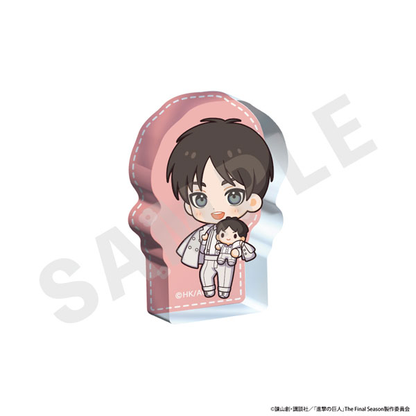 TVアニメ『進撃の巨人』 ミニキャラホワイトコーデシリーズ ミニダイカットアクリルブロック(エレン)[coly]《１２月予約》