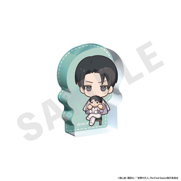 TVアニメ『進撃の巨人』 ミニキャラホワイトコーデシリーズ ミニダイカットアクリルブロック(リヴァイ)[coly]《１２月予約》