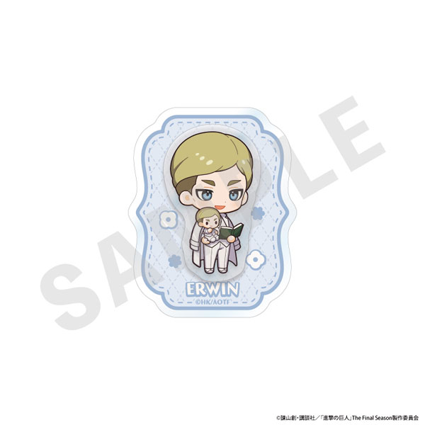 TVアニメ『進撃の巨人』 ミニキャラホワイトコーデシリーズ 2層アクリルバッジ(エルヴィン)[coly]《発売済・在庫品》
