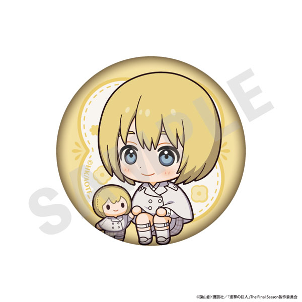 TVアニメ『進撃の巨人』 ミニキャラホワイトコーデシリーズ 缶バッジ(アルミン)[coly]《１２月予約》