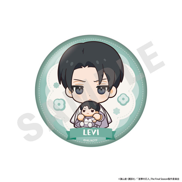 TVアニメ『進撃の巨人』 ミニキャラホワイトコーデシリーズ ふわふわ缶ミラー(リヴァイ)[coly]《発売済・在庫品》